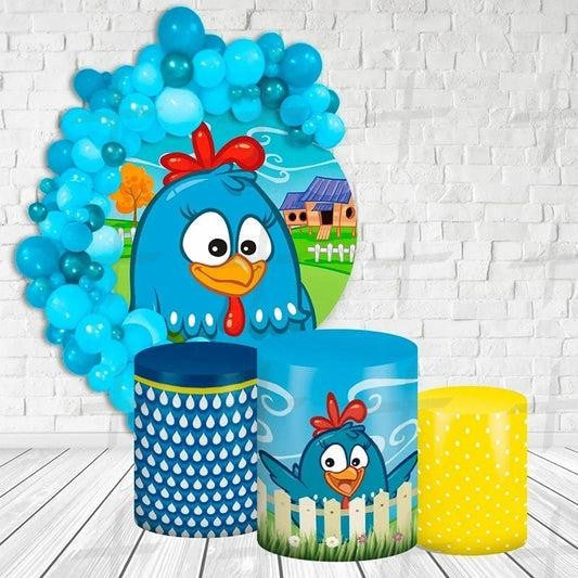 Blue Hen Custom Round Backdrop With Plinths AS-DLZ-16798b