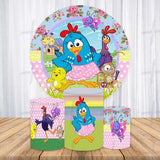 Blue Hen Custom Round Backdrop With Plinths AS-DLZ-0044d2