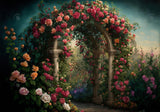 Allenjoy Garden Floral Arch Photography Backdrop Gbsx-00844