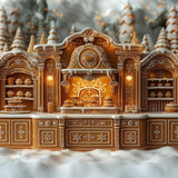 Allenjoy Gingerbread Christmas Kitchen Photography Backdrop GBSX-00041