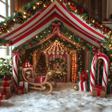 Allenjoy Gingerbread Sleigh Photography Backdrop Gbsx-00638