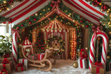 Allenjoy Gingerbread Sleigh Photography Backdrop Gbsx-00638