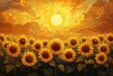 Allenjoy Golden Sunflowers Field Photography Backdrop Gbsx-01162