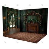 Allenjoy Green Dream Pine Headboard Room Set Backdrop GBSX-00070&GBSX-00071&AEC-00775