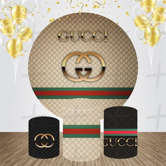 Luxury Fashion Custom Round Backdrop With Plinths AS-DLZ-2012a8
