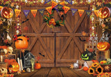 Allenjoy Halloween Barn Door Photography Backdrop GBSX-00182