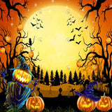Allenjoy Halloween Cemetery Forest Photography Backdrop GBSX-00164