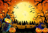 Allenjoy Halloween Cemetery Forest Photography Backdrop Gb_00147