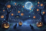 Allenjoy Halloween Divine Spooky Tree Photography Backdrop Gbsx-01165