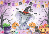 Allenjoy Halloween Elephant Photography Backdrop Gbsx-00219