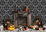 Allenjoy Halloween Fireplace Photography Backdrop Gbsx-00222