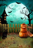 Allenjoy Halloween Full Moon Night Photography Backdrop GBSX-00158