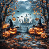 Allenjoy Halloween Haunted House Forest Photography Backdrop Gbsx-00819