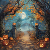 Allenjoy Halloween Lantern Lane Photography Backdrop Gbsx-00626