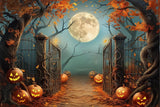 Allenjoy Halloween Lantern Lane Photography Backdrop Gbsx-00627