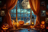 Allenjoy Halloween Night Black Window Photography Backdrop Gbsx-00763