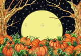 Allenjoy Halloween Pumpkin Field Photography Backdrop Gbsx-00218