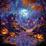 Allenjoy Halloween Spooky Town Photography Backdrop Gbsx-00556