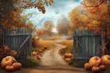 Allenjoy Harvest Hills Pumpkin Patch Photography Backdrop Gbsx-00854