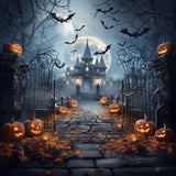 Allenjoy Haunted Halloween Entrance Photography Backdrop Gbsx-00796