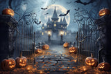 Allenjoy Haunted Halloween Entrance Photography Backdrop Gbsx-00796