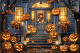 Allenjoy Haunted Halloween Porch Photography Backdrop Gbsx-00903