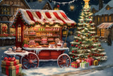 Allenjoy Hot Cocoa Cart Photography Backdrop GBSX-00113