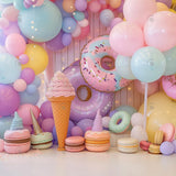 Allenjoy Ice Cream Balloons Photography Backdrop Gbsx-00215