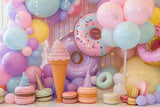 Allenjoy Ice Cream Balloons Photography Backdrop Gbsx-00215