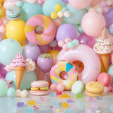 Allenjoy Ice Cream Balloons Photography Backdrop Gbsx-00216