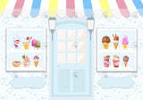 Ice Cream Shop Photography Backdrop GBSX-99798