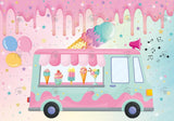 Ice Cream Truck Photography Backdrop GBSX-99799