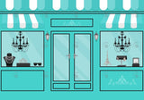 Allenjoy Jewelry Boutique Storefront Photography Backdrop Gbsx-01086