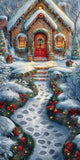 Allenjoy Jolly Gingerbread House Photography Backdrop GBSX-00151