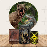 Dinosaur Park Custom Round Backdrop With Plinths AS-DLZ-ae1705