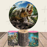 Dinosaur Park Custom Round Backdrop With Plinths AS-DLZ-d972b8