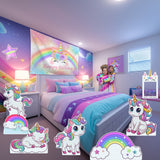 Allenjoy Unicorn Rainbow Party Prop Foam Board Cutout Set