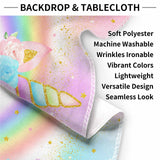 Allenjoy Unicorn Rainbow Party Prop Foam Board Cutout Set