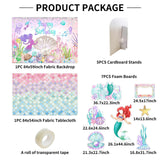 Allenjoy Mermaid Girl Party Prop Foam Board Cutout Set