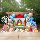 Allenjoy Red Barn Farm Party Prop Foam Board Cutout Set