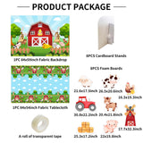 Allenjoy Red Barn Farm Party Prop Foam Board Cutout Set