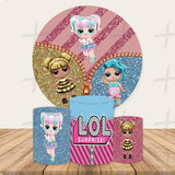 Surprise Dolls Custom Round Backdrop With Plinths AS-DLZ-ad644b
