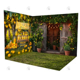 Allenjoy Lemonade Barn Room Set Backdrop GBSX-00025&GBSX-00024&GBSX-99784