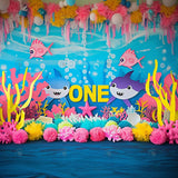 Allenjoy Little Baby Sharks Photography Backdrop Gbsx-00393