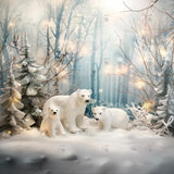 Allenjoy Little Polar Bear Photography Backdrop Gbsx-00859