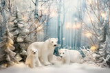 Allenjoy Little Polar Bear Photography Backdrop Gbsx-00859