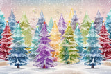 Magical Winter Rainbow Trees Photography Backdrop GBSX-99812