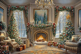 Allenjoy Majestic Christmas Living Room Photography Backdrop GBSX-00156