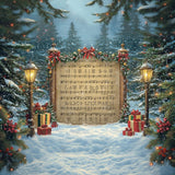 Allenjoy Melodies Of Christmas Photography Backdrop Gbsx-01043