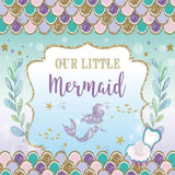 Allenjoy Mermaid Baby Shower Photography Backdrop Gbsx-00355